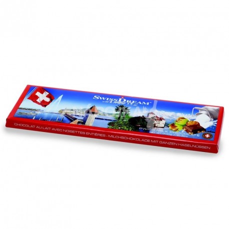 SwissDream švýcarská čokoláda s celými lískovými oříšky 300g