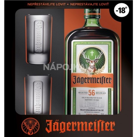 Jagermeister 0,7l + 2 skleničky