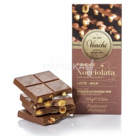 Mléčná čokoláda s oříšky Venchi Nocciolatodi Al Latte 100g