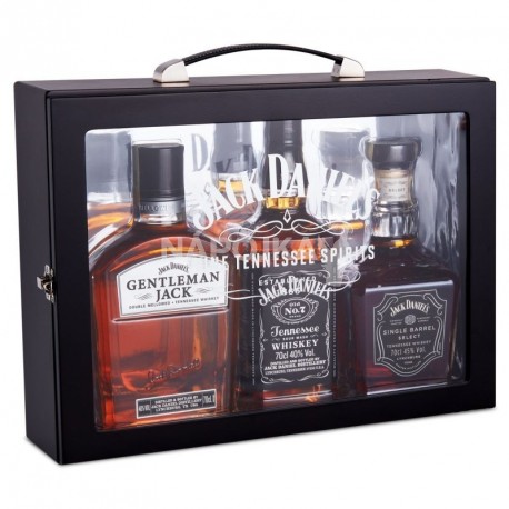 Jack Daniel's Family wood suitcase 3x0,7l