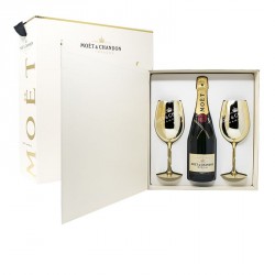 Moët & Chandon Brut Impérial 0,75l + 2 zlaté sklenice dárkový set