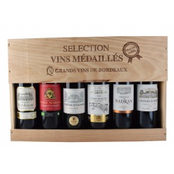 Medailová vína z Bordeaux 6x0,75l dřevěná kazeta