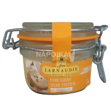 Husí Foie Gras Larnaudie v celku s vínem Jurancon 125g