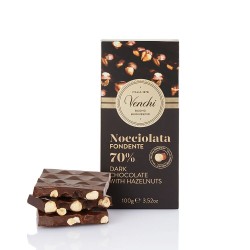Venchi - hořká čokoláda 70% s lískovými oříšky 100g