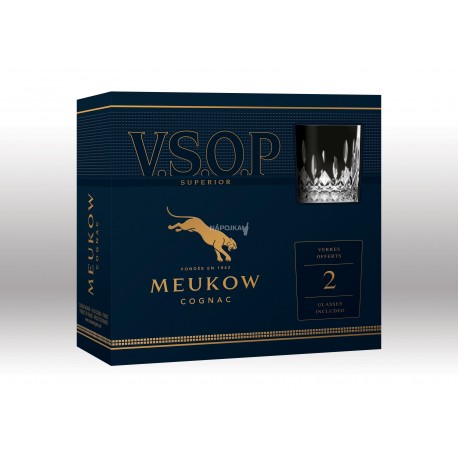 Meukow V.S.O.P 40% 0,7l + skleničky