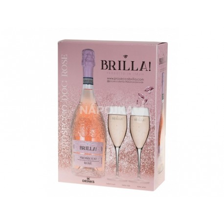 Prosecco Brilla Spumante rosé 0,75l GB + 2 skleničky